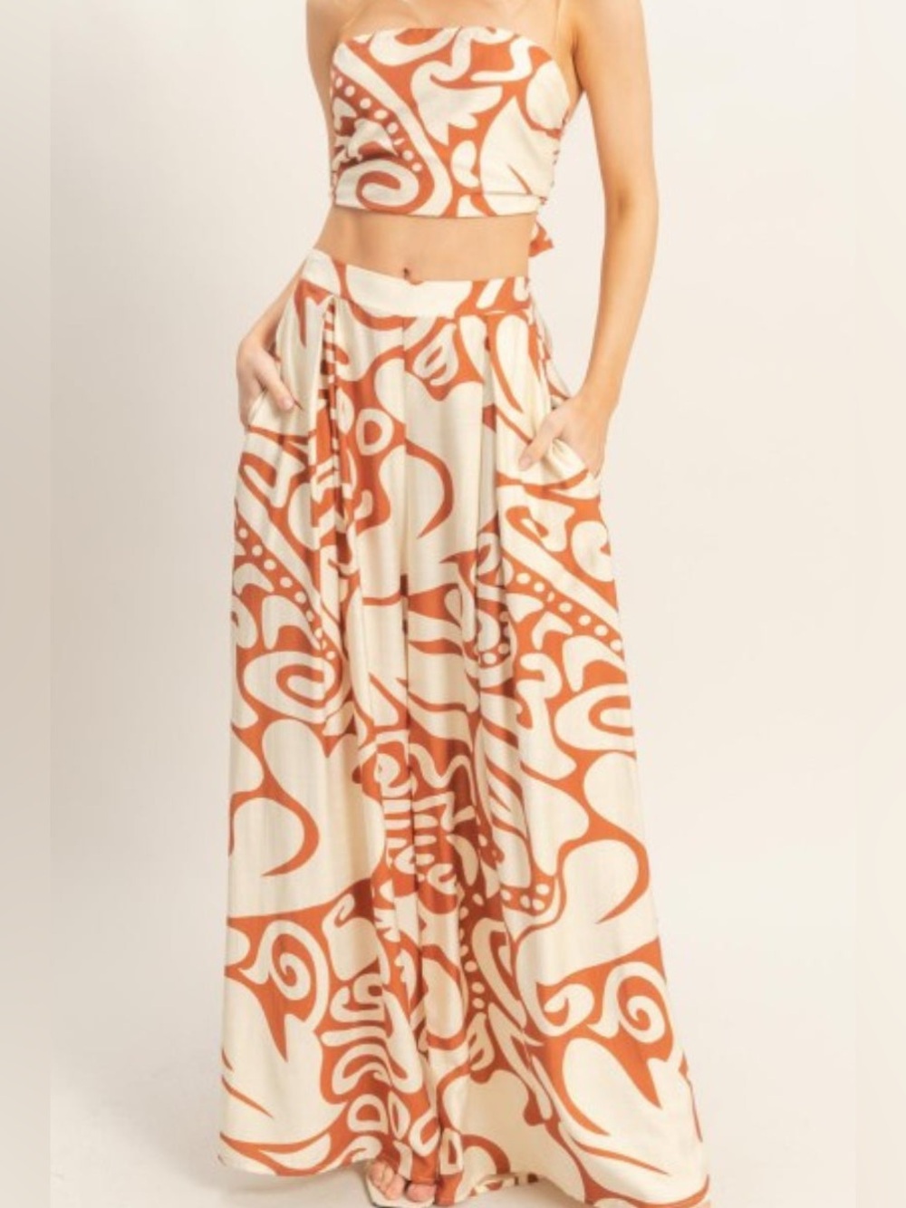 HYFVE Resort Relaxes Glam Set Cinnamon Brown M NWOT